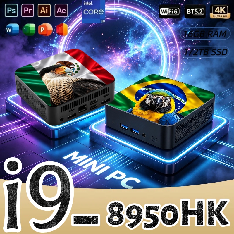 Mini Pc Windows - كمبيوتر مصغر بمعالج Core i9-8950HK، ذاكرة