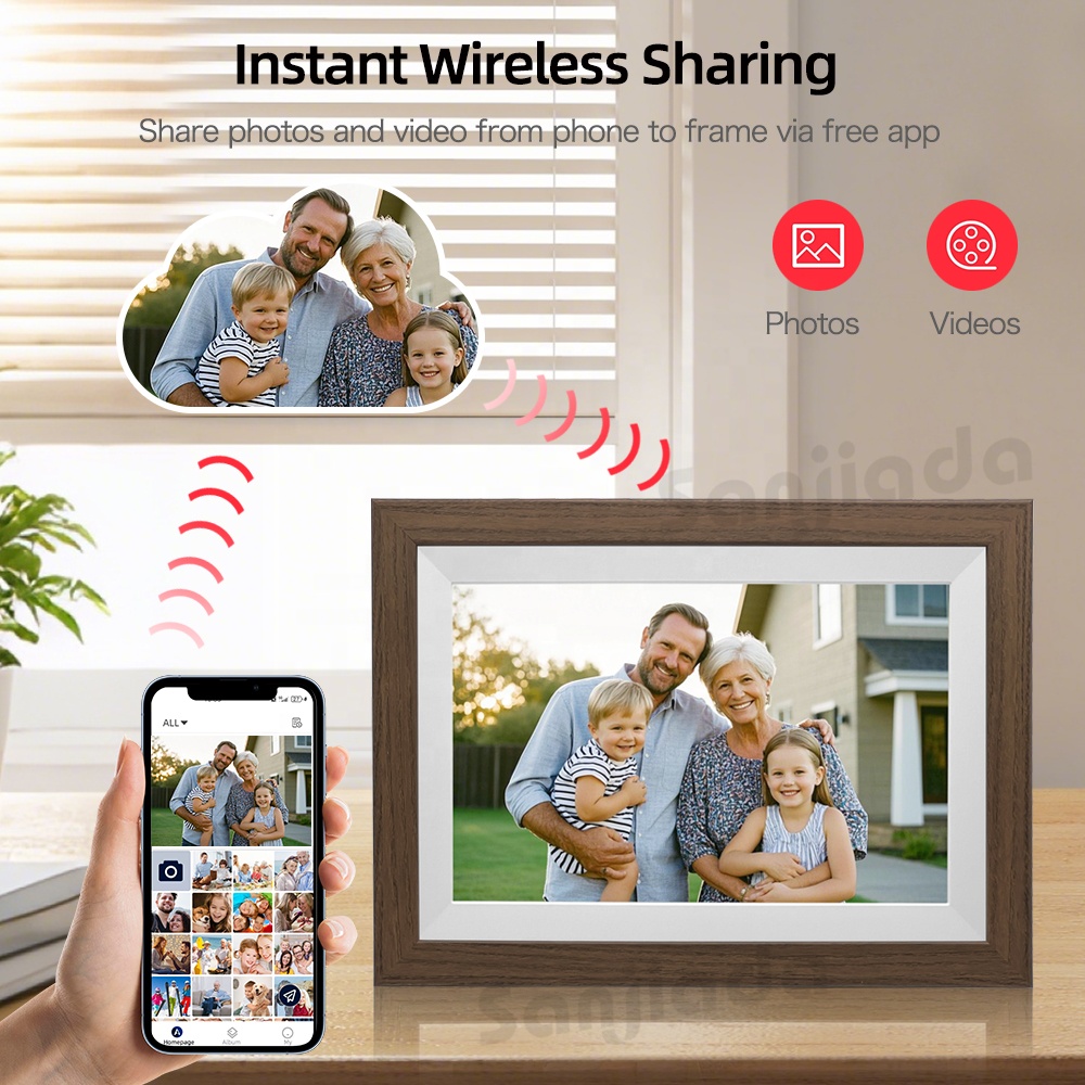 Digital Photo Frame Wifi - إطار صور رقمي بشاشة لمس 10.1