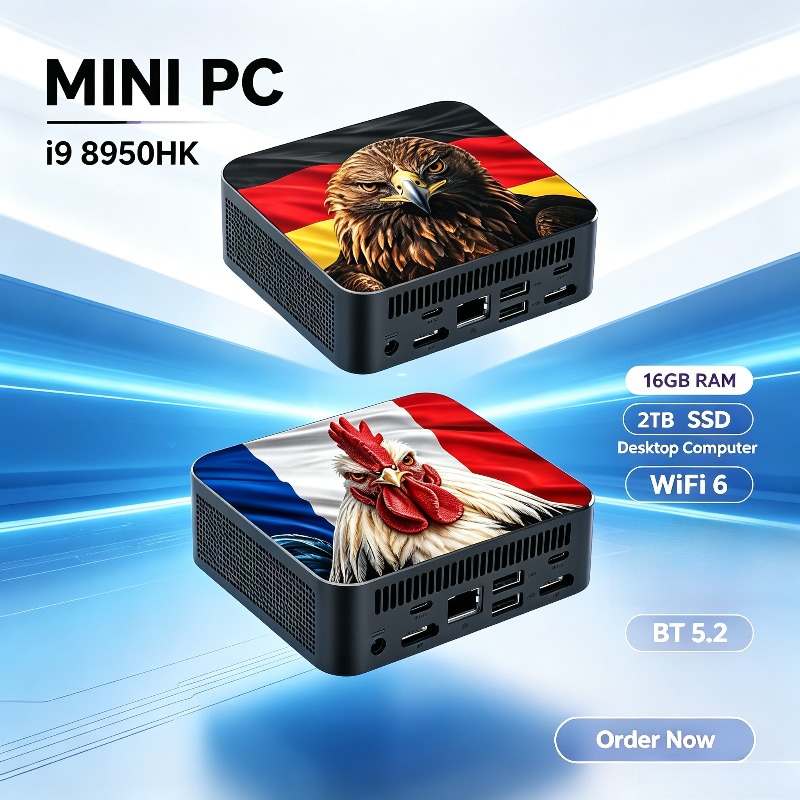 Mini Pc Windows - كمبيوتر مكتبي صغير للألعاب Intel i9