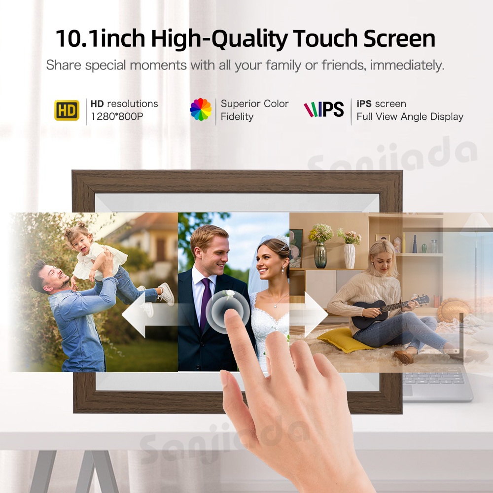 إطار صور رقمي بشاشة لمس 10.1 ب - مراجعة Digital Photo Frame Wifi وسعره