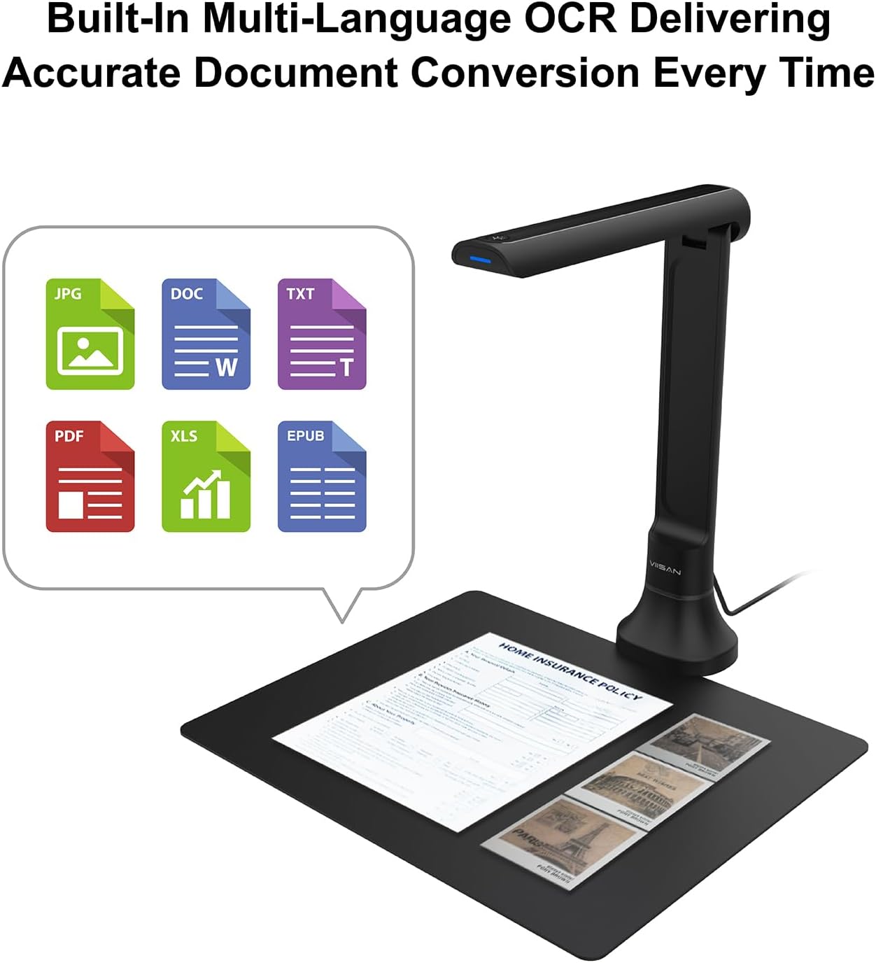 كاميرا وثائق VIISAN DB8401 بدق - مراجعة Document Camera Visualizer وسعره