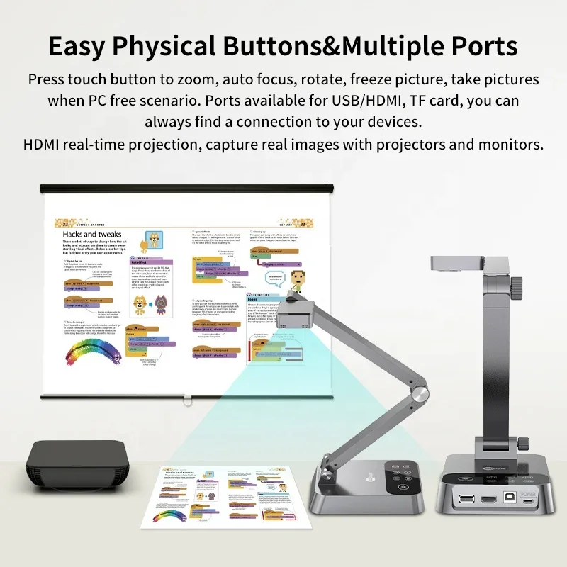 جهاز عرض تعليمي محمول جديد مع  - مراجعة Document Camera Visualizer وسعره