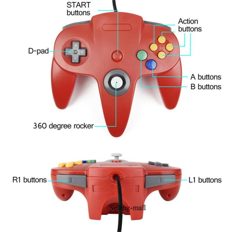N64 تحكم كلاسيكي USB سلكي عن ب - مراجعة Retro Game Controller Usb وسعره